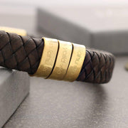 Herren Armband - Gravur Männerschmuck mit Textrolle - Gold Männerarmband mit Gravur - JAEE Namensschmuck