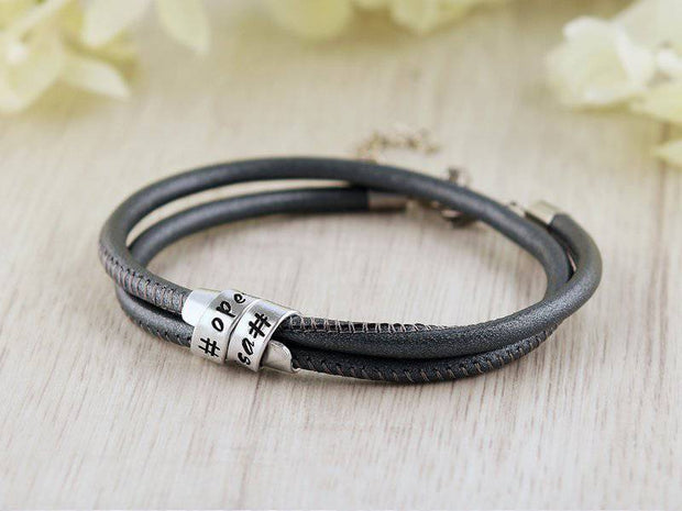 Damen Lederarmband - Lederarmband für Frauen - Damenarmbänder - JAEE Namensschmuck