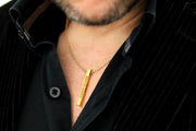 3D Barren Namenskette für Männer - Barren Halskette mit Gravur - JAEE Namensschmuck