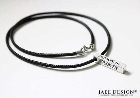 Personalisierte Herrenkette - Geschenk für ihn - Leder Namenskette für Männer - Geburtstagsgeschenk - JAEE Design