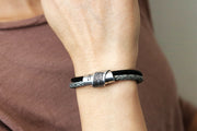 Fingerabdruck Armband für Damen - Fingerabdruck Lederarmband - Personalisiertes  Fingerabdruck Armband - JAEE Namensschmuck