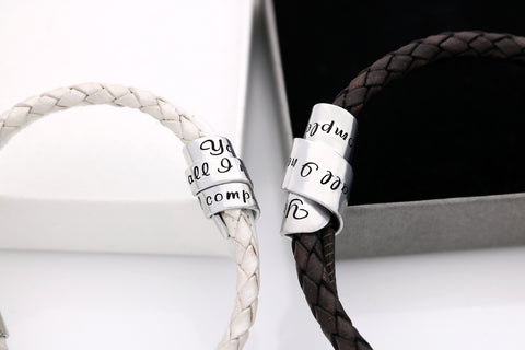 Partnerarmbänder - Armbänder für Paare - Liebesarmbänder - Individueller Schmuck für Mann Frau - JAEE Namensschmuck