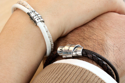 Partnerarmbänder - Armbänder für Paare - Liebesarmbänder - Individueller Schmuck für Mann Frau - JAEE Namensschmuck