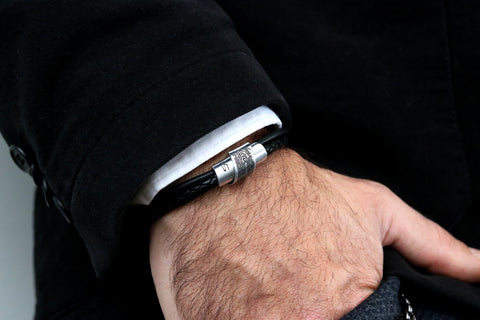 Fingerabdruck Armband für Männer - Fingerabdruck Lederarmband - Personalisiertes  Armband - JAEE Namensschmuck