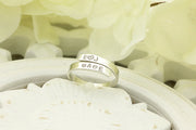 Gravierter Namensring -Ringstapel Namensring - Ring mit Namen -Gravierbarer Ring aus Sterling Silber - JAEE Design