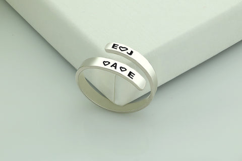 Ring mit Namen - Namensring mit Gravur - Silberring mit Namen - JAEE Namensschmuck