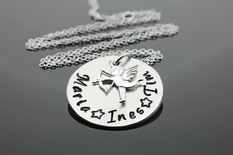 Cupido Halskette - Damen Silber Halskette - Damen personalisierte Halskette -  - Silber Namenskette - JAEE Design