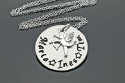 Cupido Halskette - Damen Silber Halskette - Damen personalisierte Halskette -  - Silber Namenskette - JAEE Design
