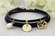Frauenarmband Namensarmband - Gold Armband mit Perle - Namensarmband für Damen - Damen armbänder - JAEE Design